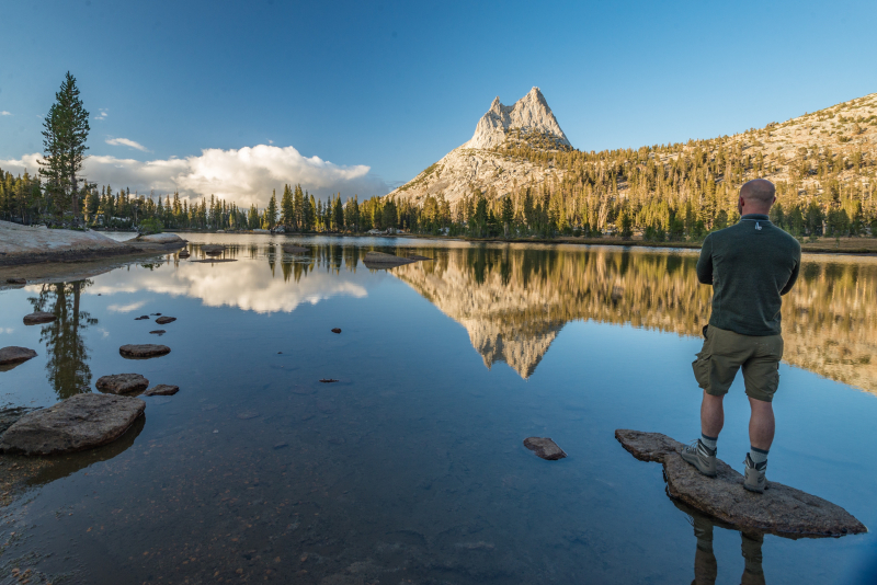 Upper Cathedral Lake and Cathedral Peak. Photo: Kevin Noble on Unsplash.
