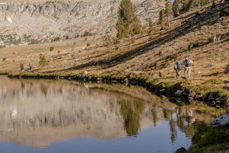 Hikers in the Gaylor Lakes Basin. Photo: Yosemite Conservancy/Keith Walklet.