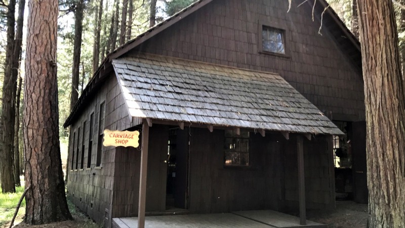One 2019 grant-funded project focuses on expanding education at the Pioneer Yosemite History Center, including by rehabilitating and opening the historic Chinese Laundry House/Carriage Shop building. Photo: NPS
