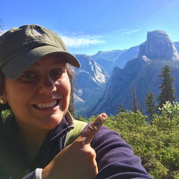 Hey look, Half Dome! Sonia Veiga relishes being able to teach in Yosemite, where she serves as a NatureBridge educator and as a Conservancy guide.