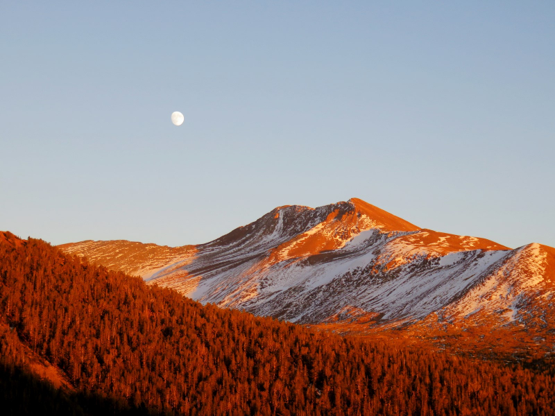 Moonrise over the eastern Sierra, by Carolyn Botell